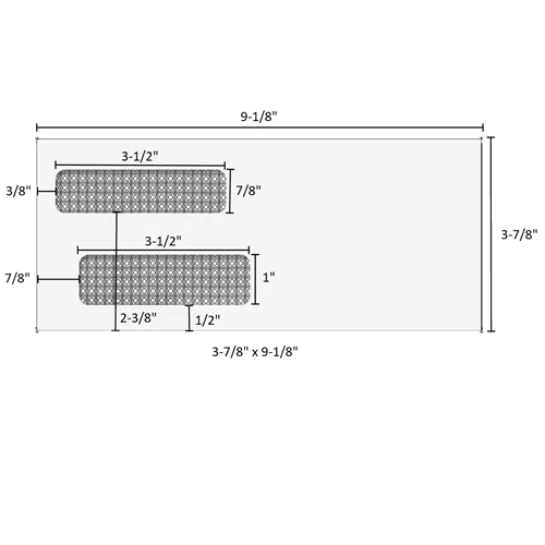 3-7/8" x 9-1/8" - Double Window Envelope - Self Seal - E939S