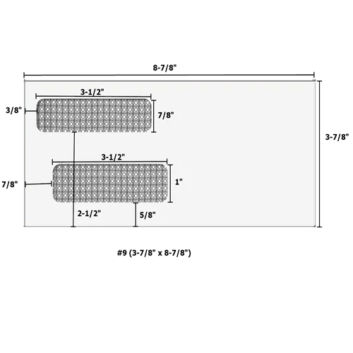 #9 (3-7/8" x 8-7/8") Double Window Envelope - Moisture Seal - ENV1