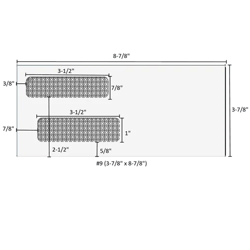 #9 (3-7/8" x 8-7/8") Double Window Envelope - Self Seal - ENV9903