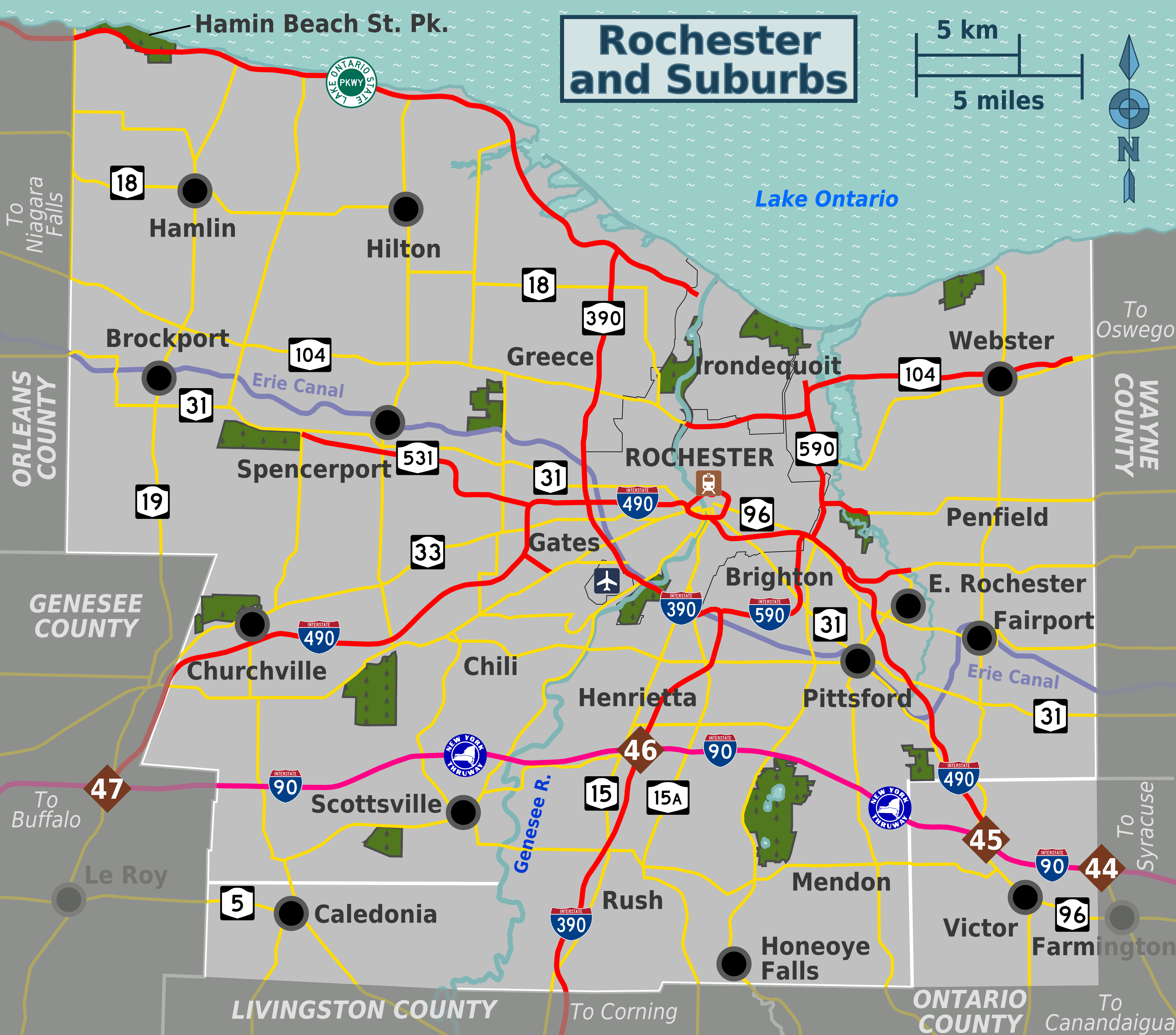 Rochester Ny Suburbs Map At Ramon Bender Blog County.