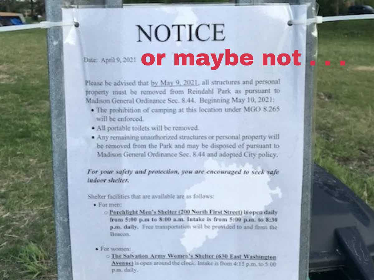 Madison New Reindahl Park Encampment Resolution