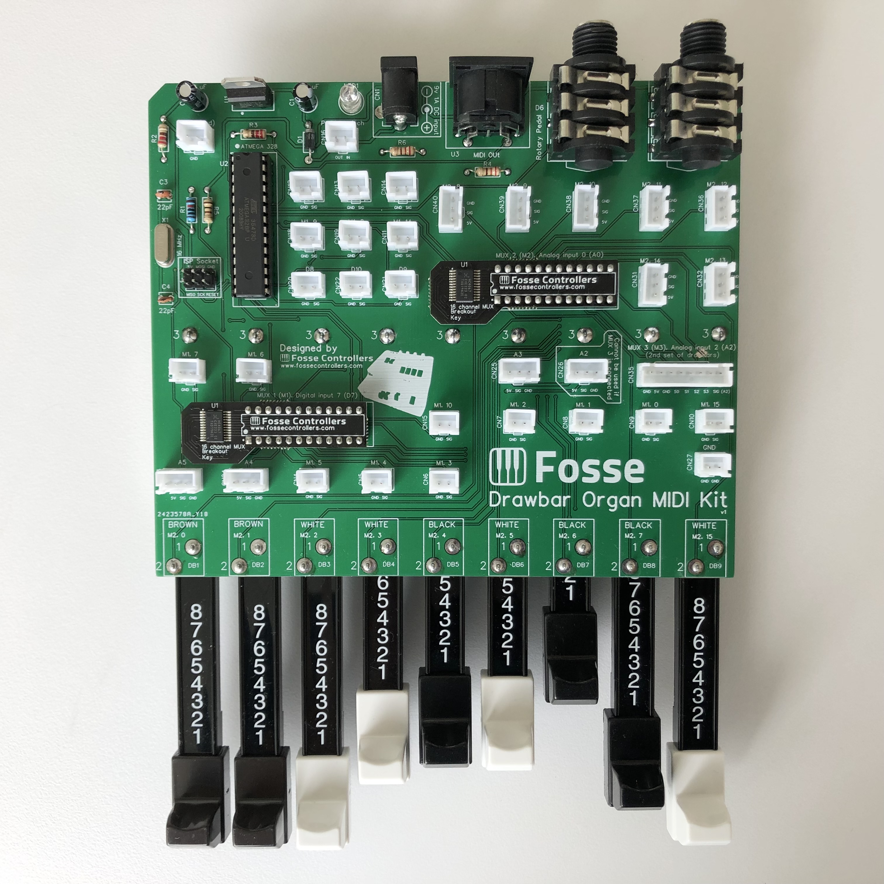 DIY Drawbar Organ MIDI Kit Fosse Controllers