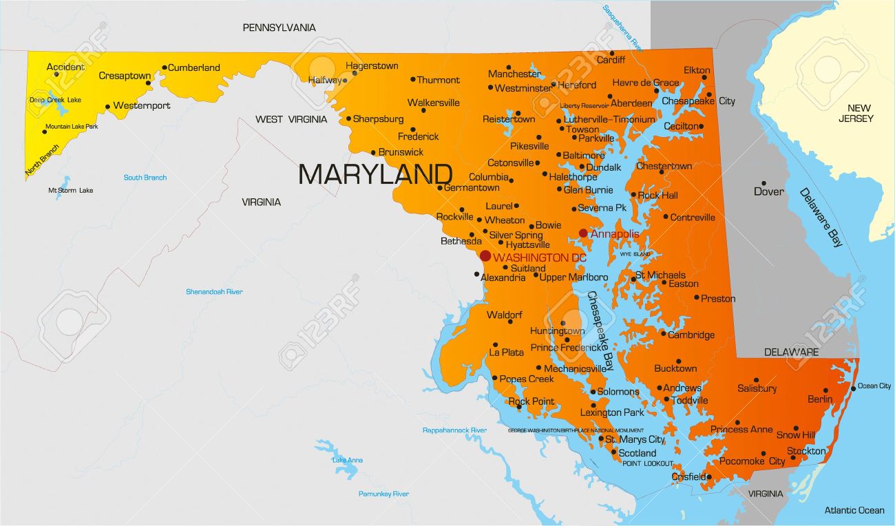 Maryland Map Fotolip Maryland Map 5 
