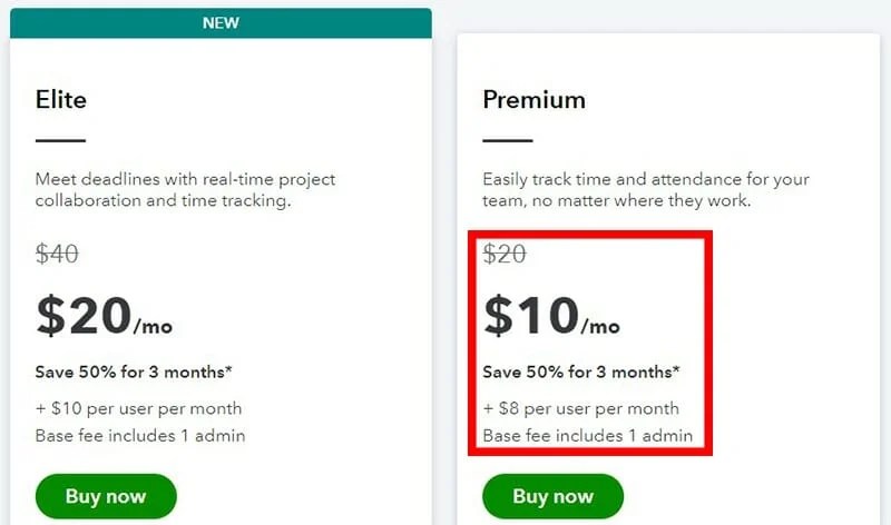Quickbooks time pricing