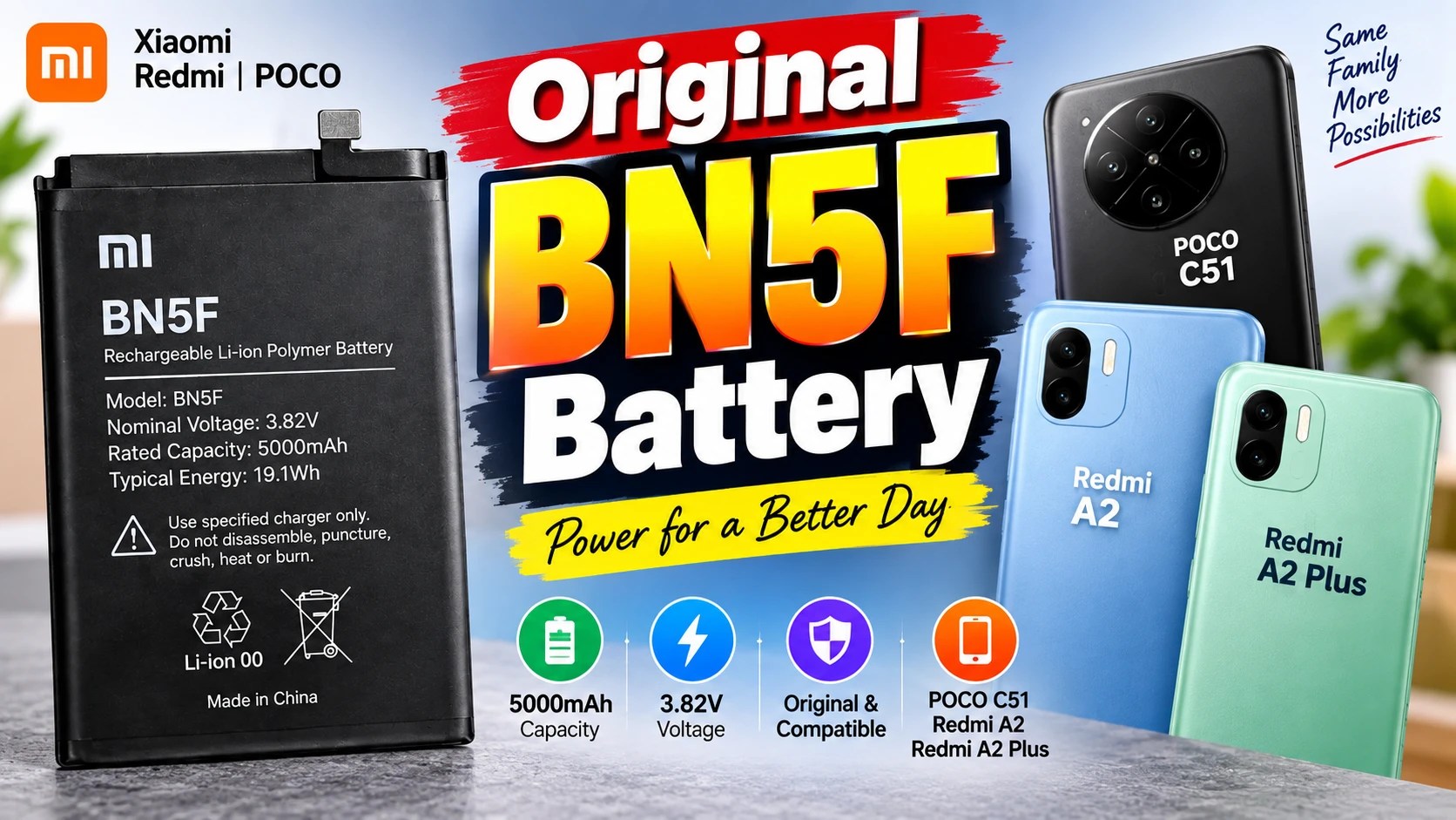 Bn5f Battery Model Name for Redmi
