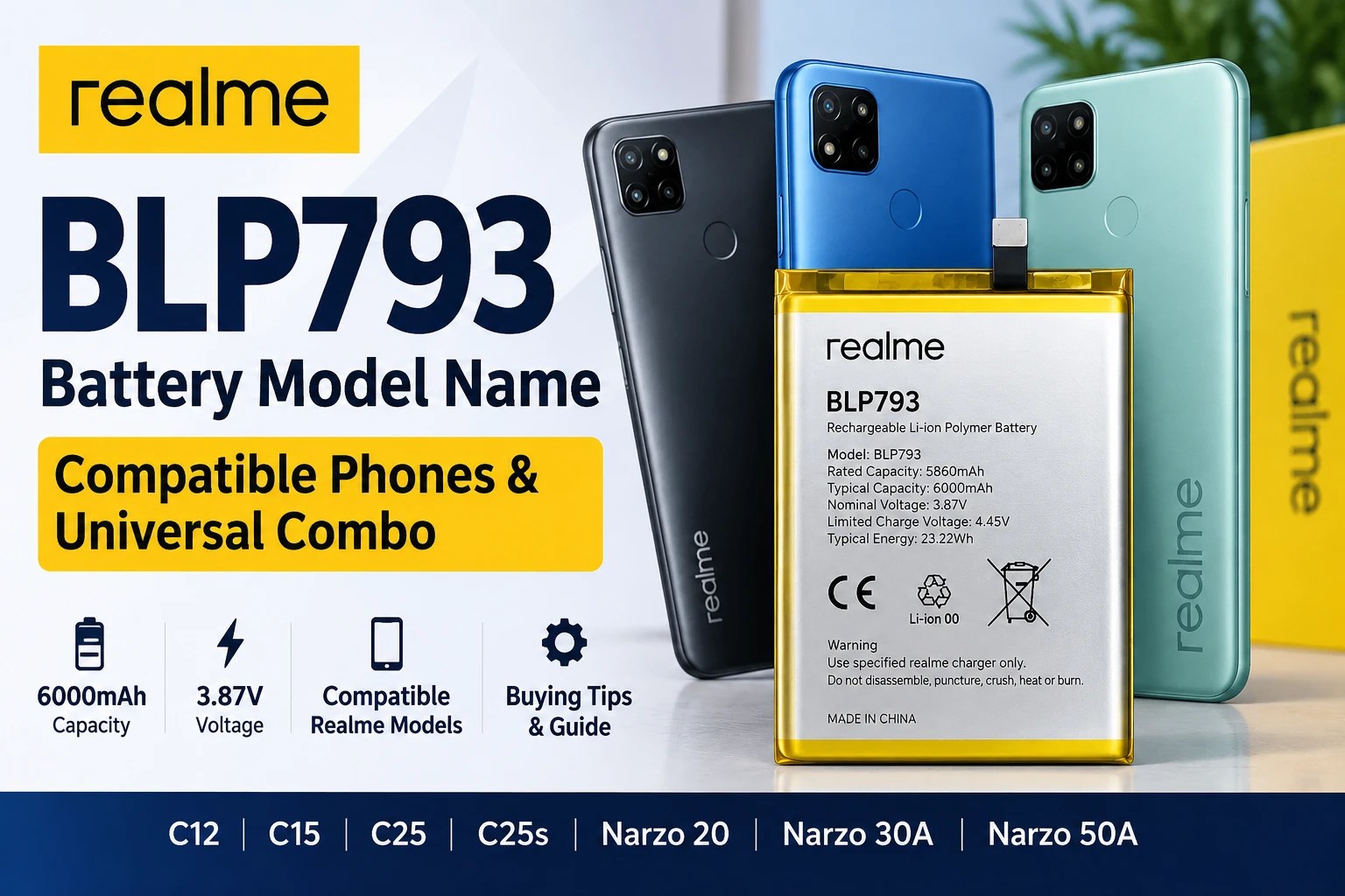 Realme BLP793 Battery Model Name-1