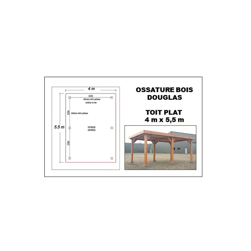 Ossature Bois Douglas Charpente Toit Plat Prix Usine