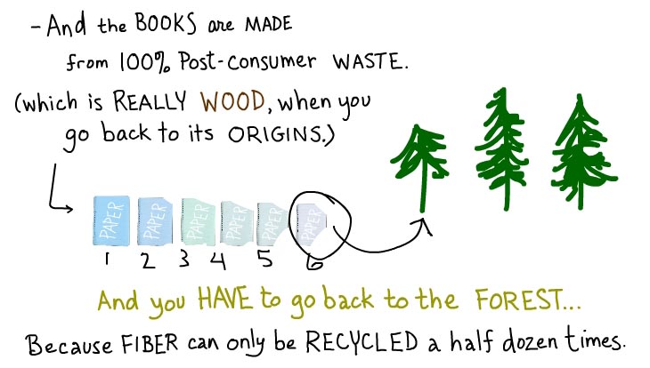 Fiber can only be recycled a half dozen times Fiber can only be recycled a half dozen times, photo illustration by Franke James