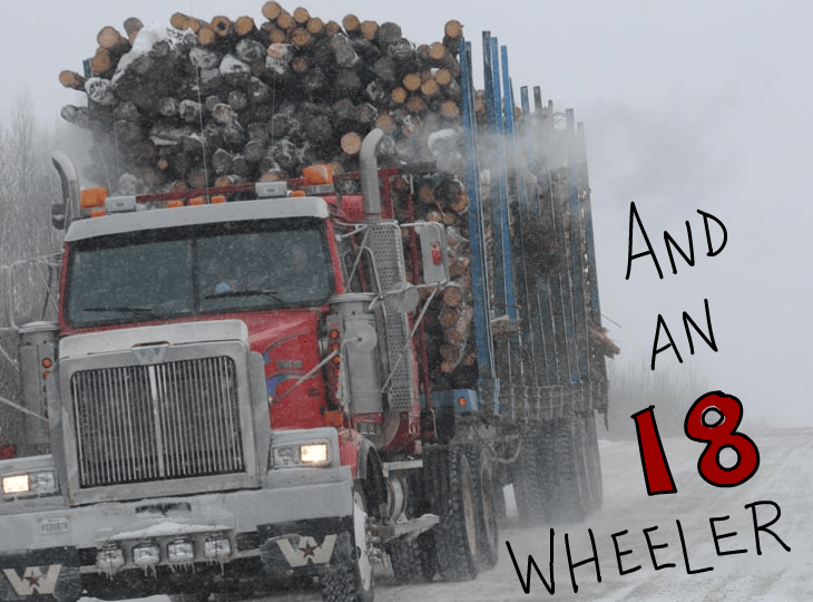 And an 18 wheeler an 18 wheeler, Photo illustration by Franke James