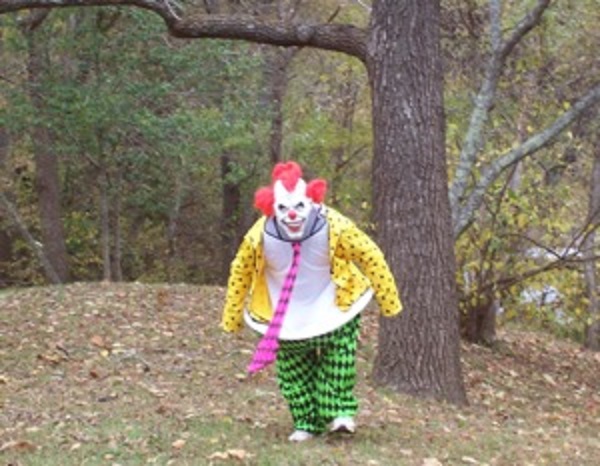 Clowns luring kids into the woods