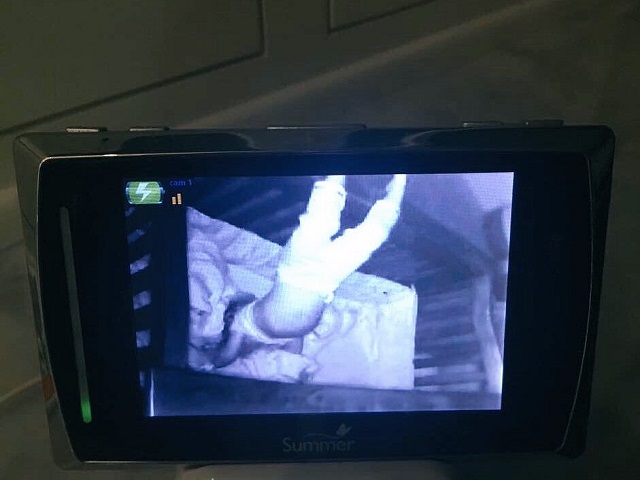 Baby girl sleeps on head from poltergeist possession