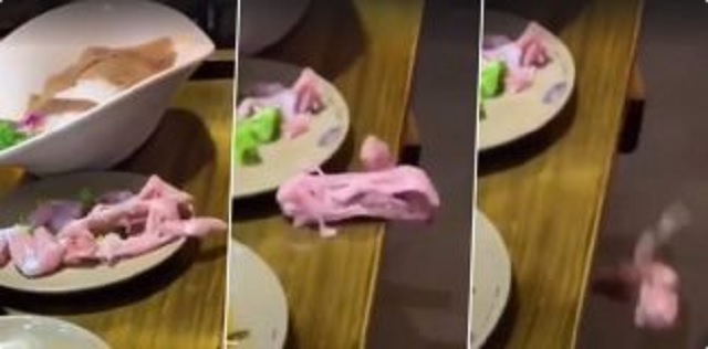Zombie Meat Crawls Off Plate By Itself At Asian Restaurant