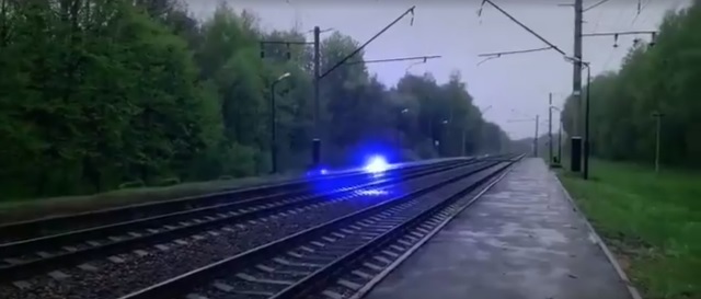 Weird Blue Orb Hovers Over Railroad Track Before Exploding