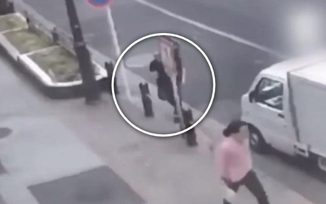 Man Appears Out Of Nowhere Seen On Video Recording