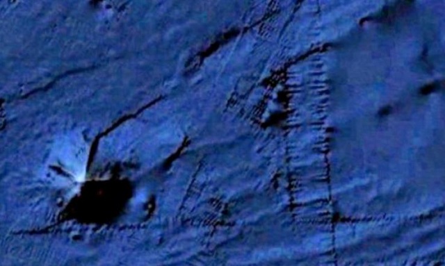 Huge Pyramid Shaped Object Moves By Itself Along Bottom Of The Ocean