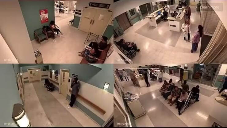 Hospital CCTV Cameras Capture Vanishing Matrix Glitches