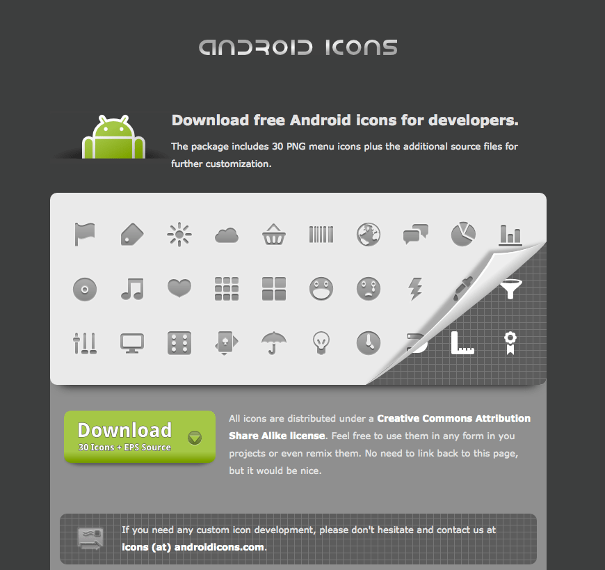 Android Icons 30 Icones Pour Les Developpeurs
