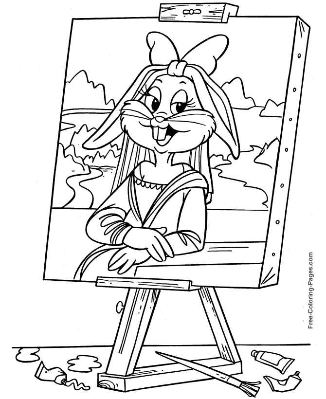 printable bugs bunny coloring page