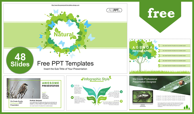 Create an impactful environment presentation using these templates. Watercolor Butterflies Tree Powerpoint Templates For Free