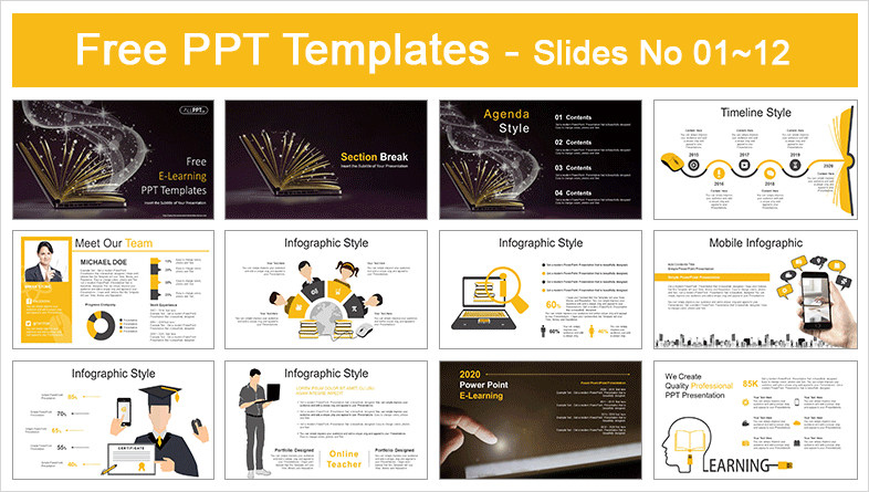 Elearning Powerpoint Templates 9 Slidekit - Landscape Backgrounds - Classic High Resolution Collection