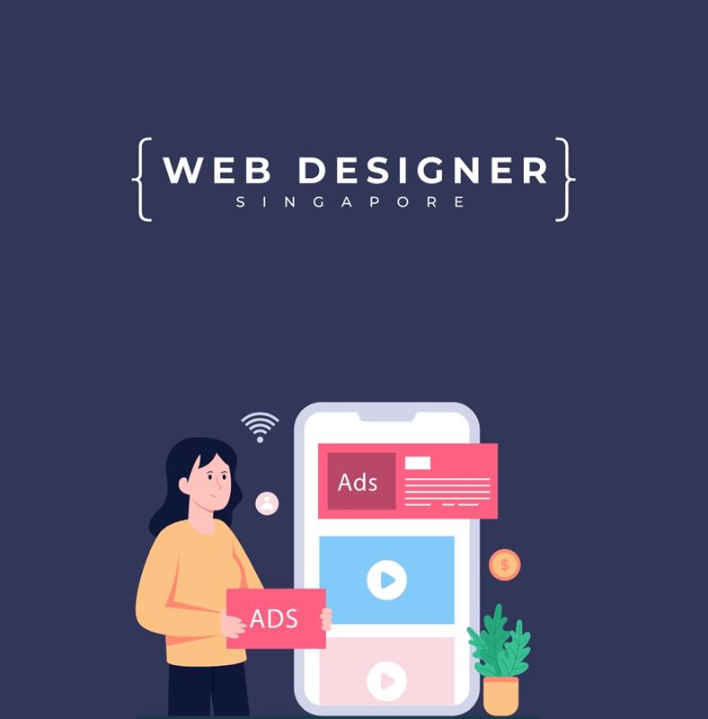 A freelance web designer in Singapore optimizing website design for better ad conversions