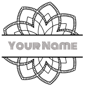 With these awesome personalised vinyl decals. Printable Mandalas With Your Name Or Monogram