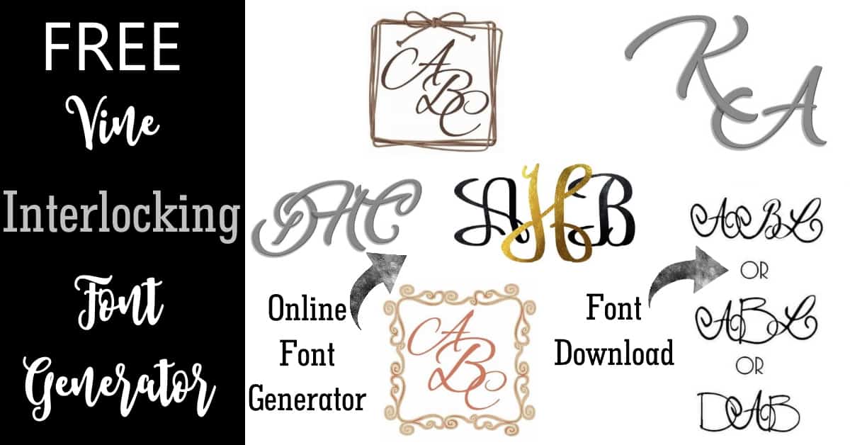 Free svg files love arrow design cf00003. Free Vine Monogram Font Download Or Use Online