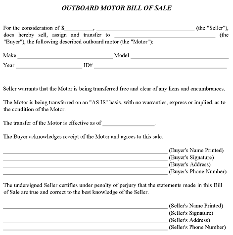 free florida outboard motor bill of sale pdf word free printable legal forms