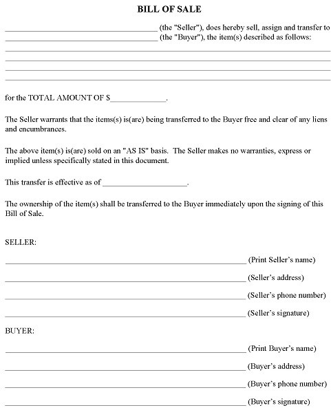 free kentucky simple bill of sale pdf word free printable legal forms