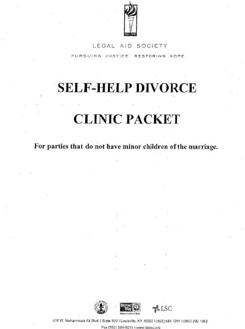 free kentucky divorce packet without children pdf download free print