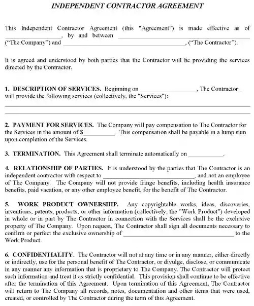 free west virginia independent contractor agreement pdf word free printable legal forms