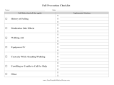 Printable Fall Prevention Checklist