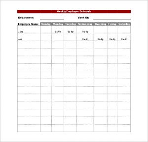 5 free employee work schedule templates word excel