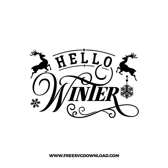 Commercial license is always included! Hello Winter Svg Png Free Christmas Cut Files Free Svg Download