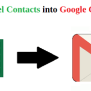 Know How To Import Excel Contacts Into Google Contacts Gmail