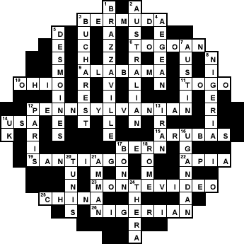 crossword puzzle no 3 general knowledge