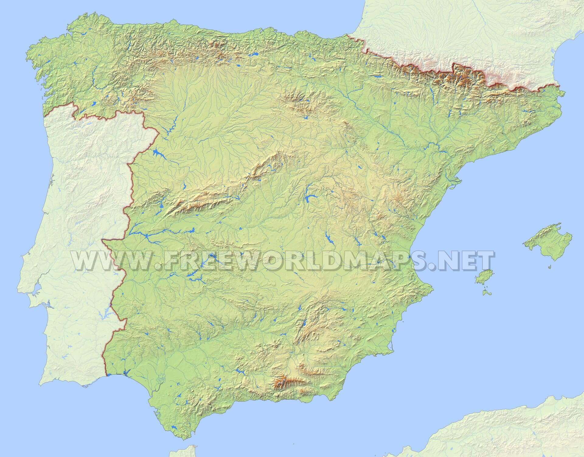 Spain Map Geography Spain Hd Map 
