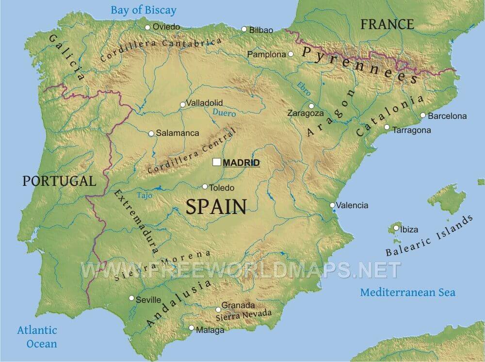 Spain Geography Map Get Latest Map Update Spain Map Physical 