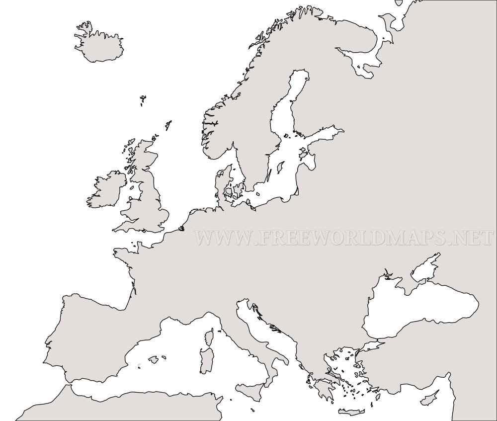 Free Printable Maps Of Europe Europe Blank 