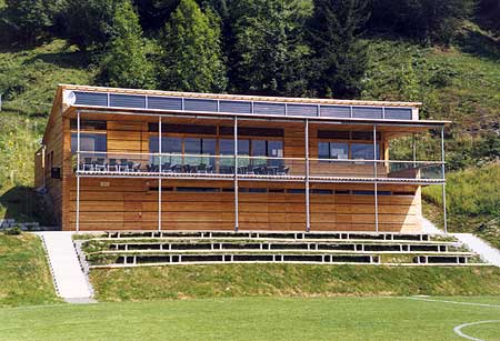 Unsere ferienwohnungen & ferienhäuser in bizau in vorarlberg sorgen für erholung! Architekt DI Bernd Frick: Clubhaus FC Bizau