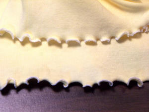 Honeysew blind stitch blind hem foot for brother serger 600900,9000 series,1034d,3034d,4234d : Lettuce Edge from a Beginner Sewing Tip by PixieCat