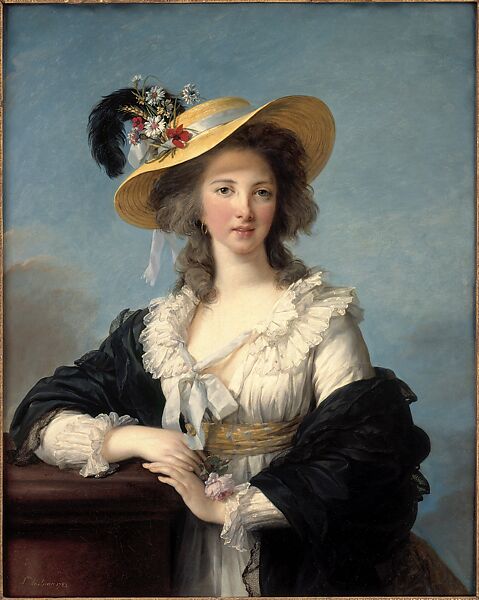 The Duchesse de Polignac in a Straw Hat by Elisabeth Louise Vigée Le Brun, 1782, Musée National des Châteaux de Versailles et de Trianon