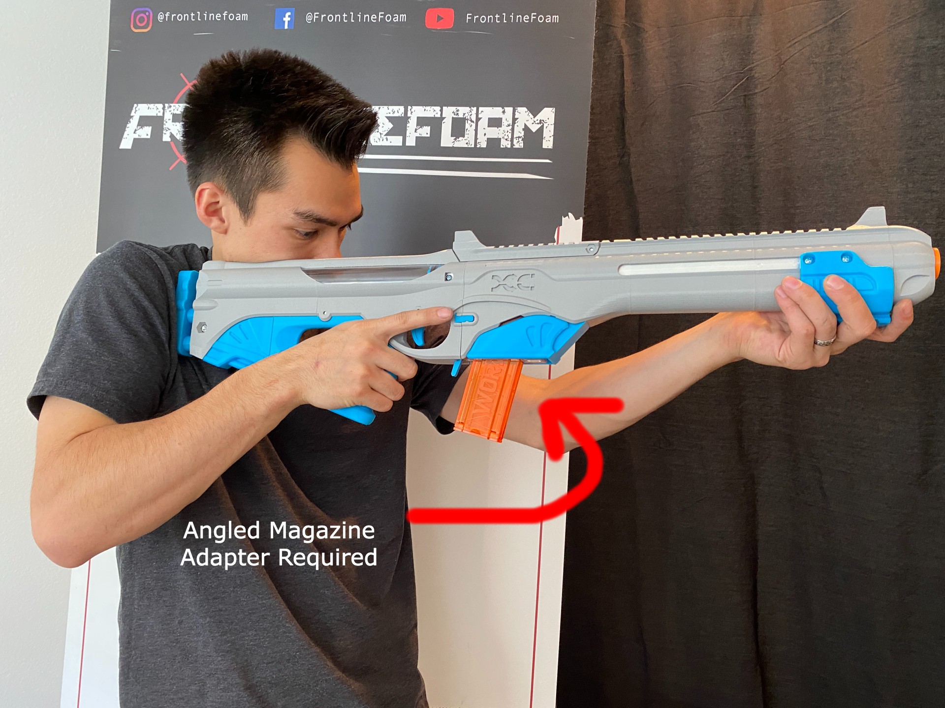 Worker 18-Round Angled Talon Magazine | Frontline Foam Custom Nerf