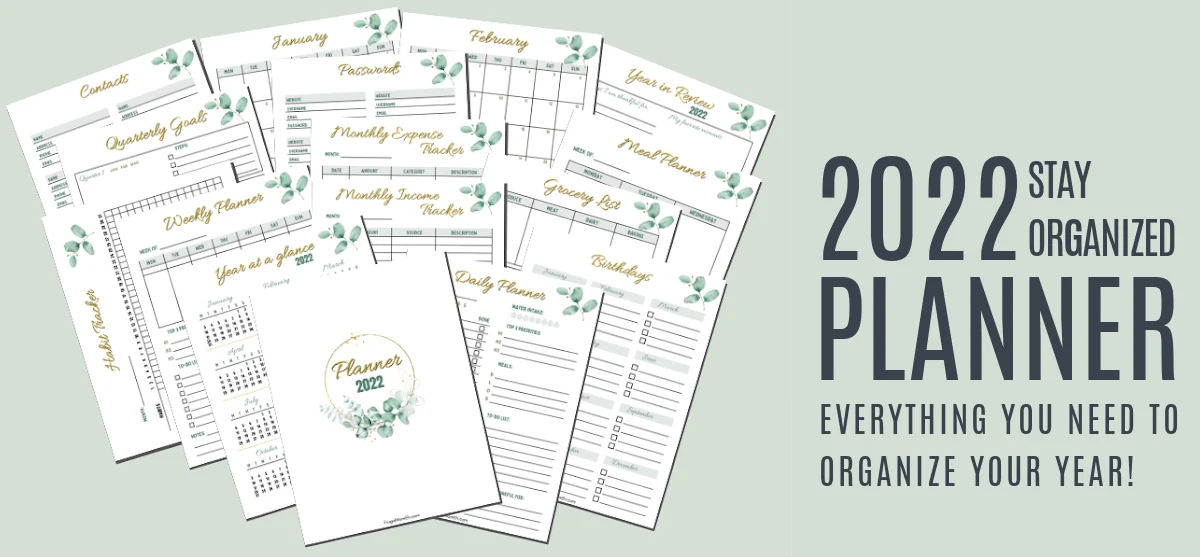 free printable 2022 planner frugal mom eh