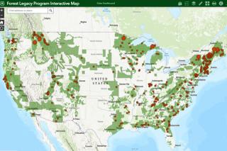 Forest Service Maps Forest Legacy Program Interactive Map Carousel 