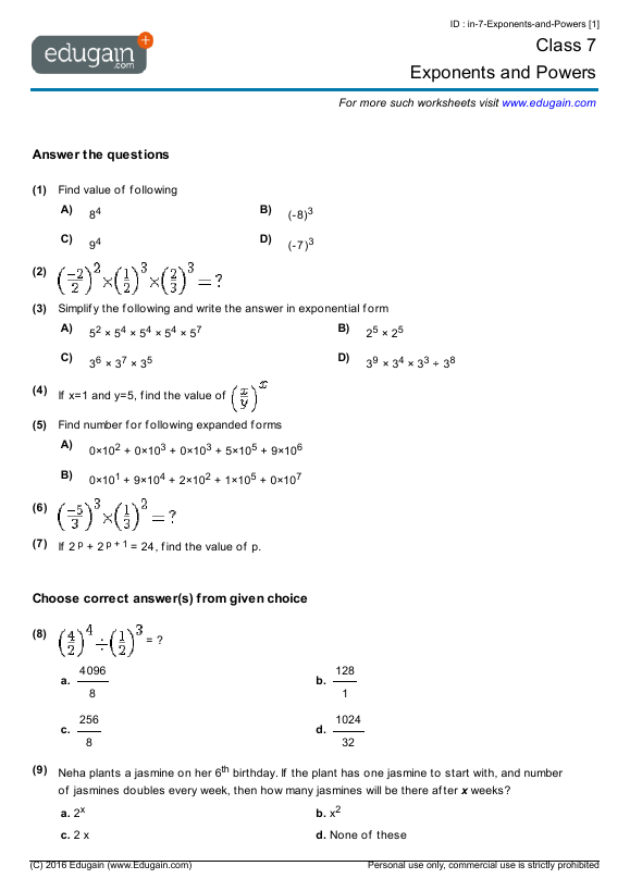 Algebra 2 exponential function word problems worksheet with answers pdf