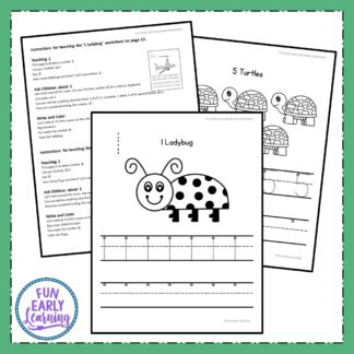 Numbers 1-20 worksheets with guided lessons