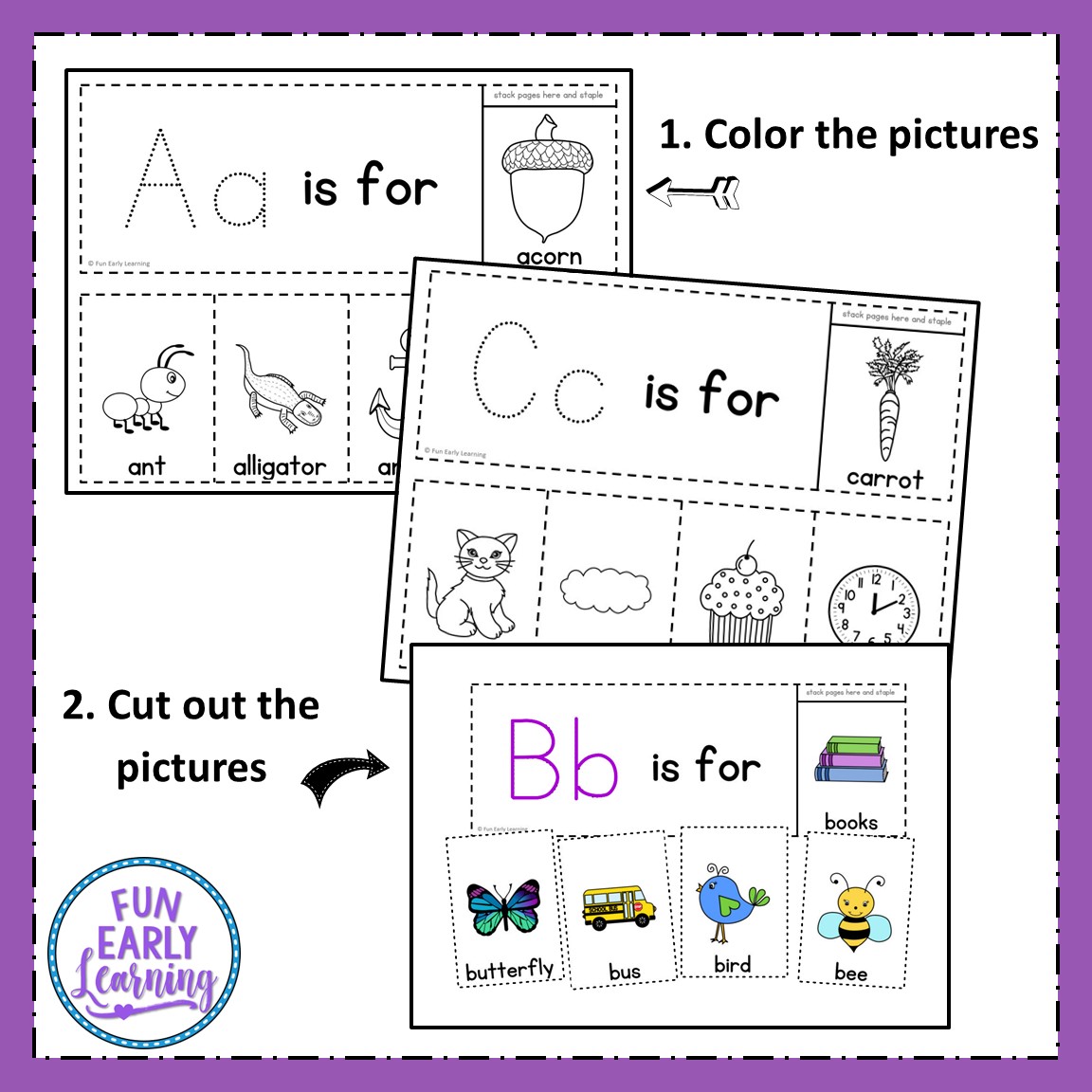 worksheet for beginning sounds alphabet flip books
