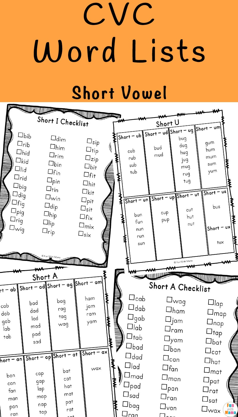 Cvc words list