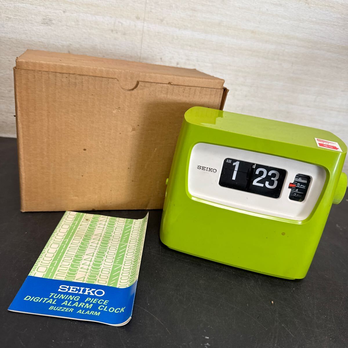 NEOX 置き時計 横回転式 昭和レトロ ビンテージ NEOX 置き時計 横回転